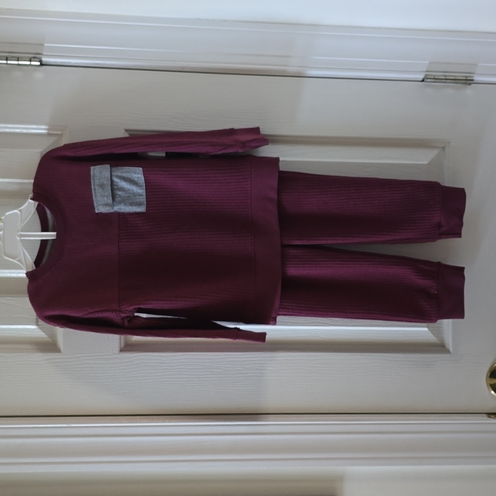 OKIE DOKIE TODDLER BOYS BURGUNDY 2 PIECE SET SIZE 4T